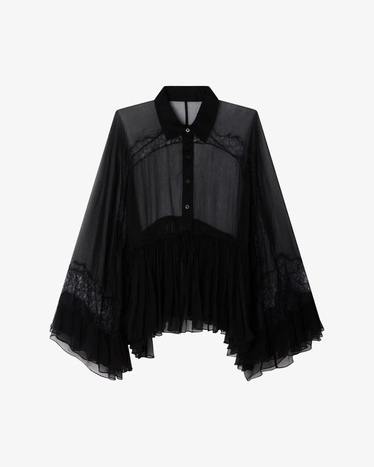 DECCALA BLOUSE CHARCOAL