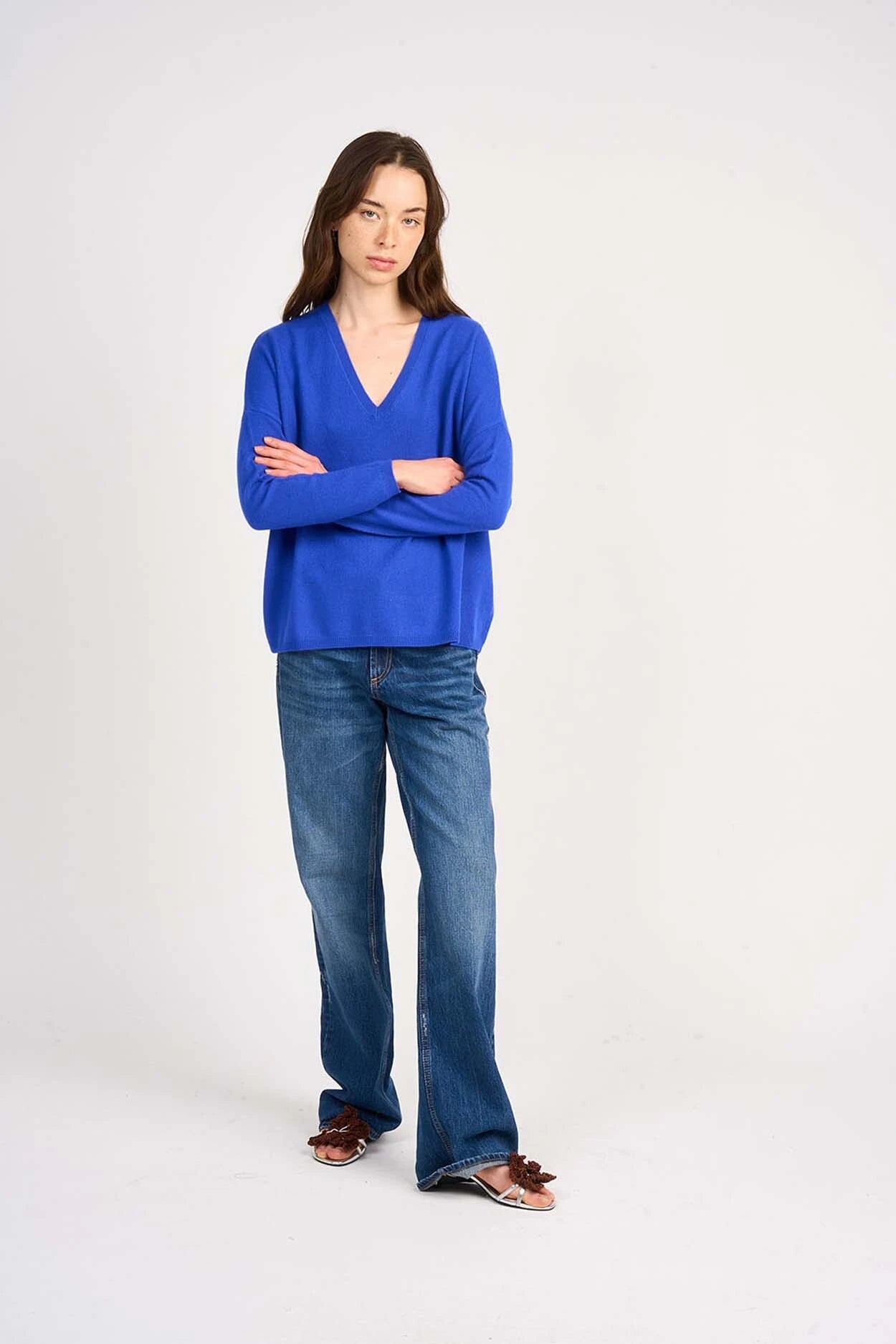 MONJACKOE CASHMERE SWEATER BLUE