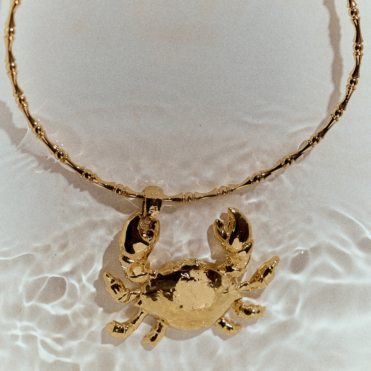 Bambou Krabe Necklace Gold