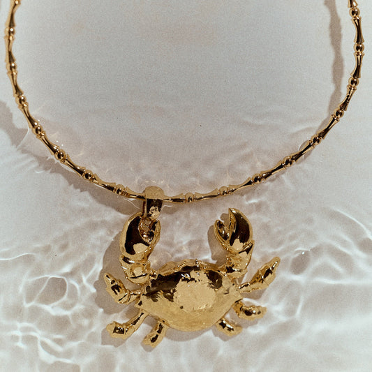 Bambou Krabe Necklace Gold