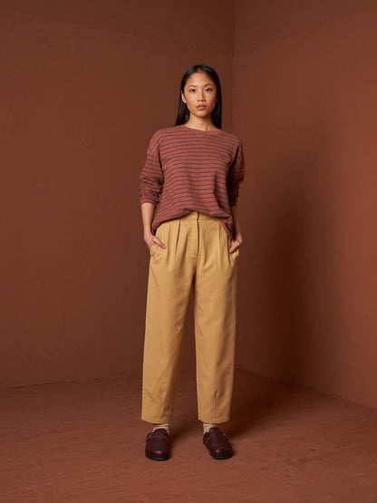 LARA SWEATSHIRT RUST STRIPES