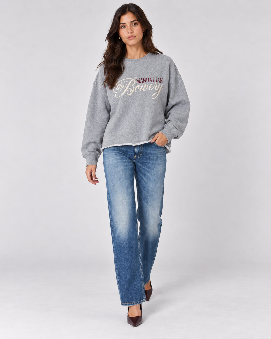 The Bowery Sweatshirt Grey Melange
