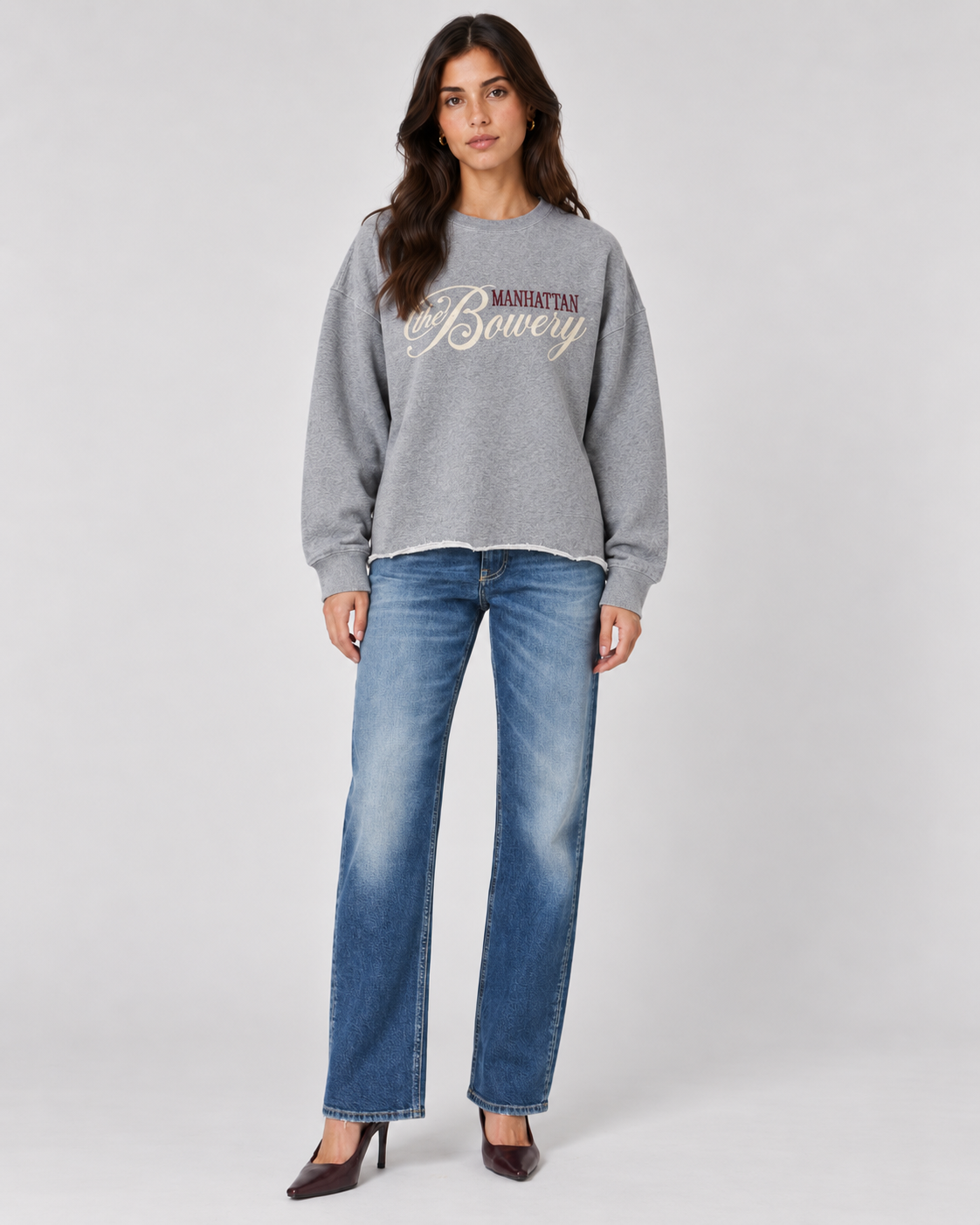 The Bowery Sweatshirt Grey Melange