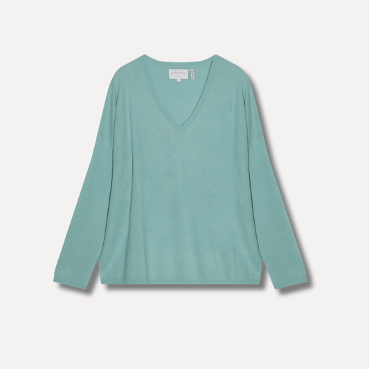 MONJACKOE CASHMERE SWEATER AQUA