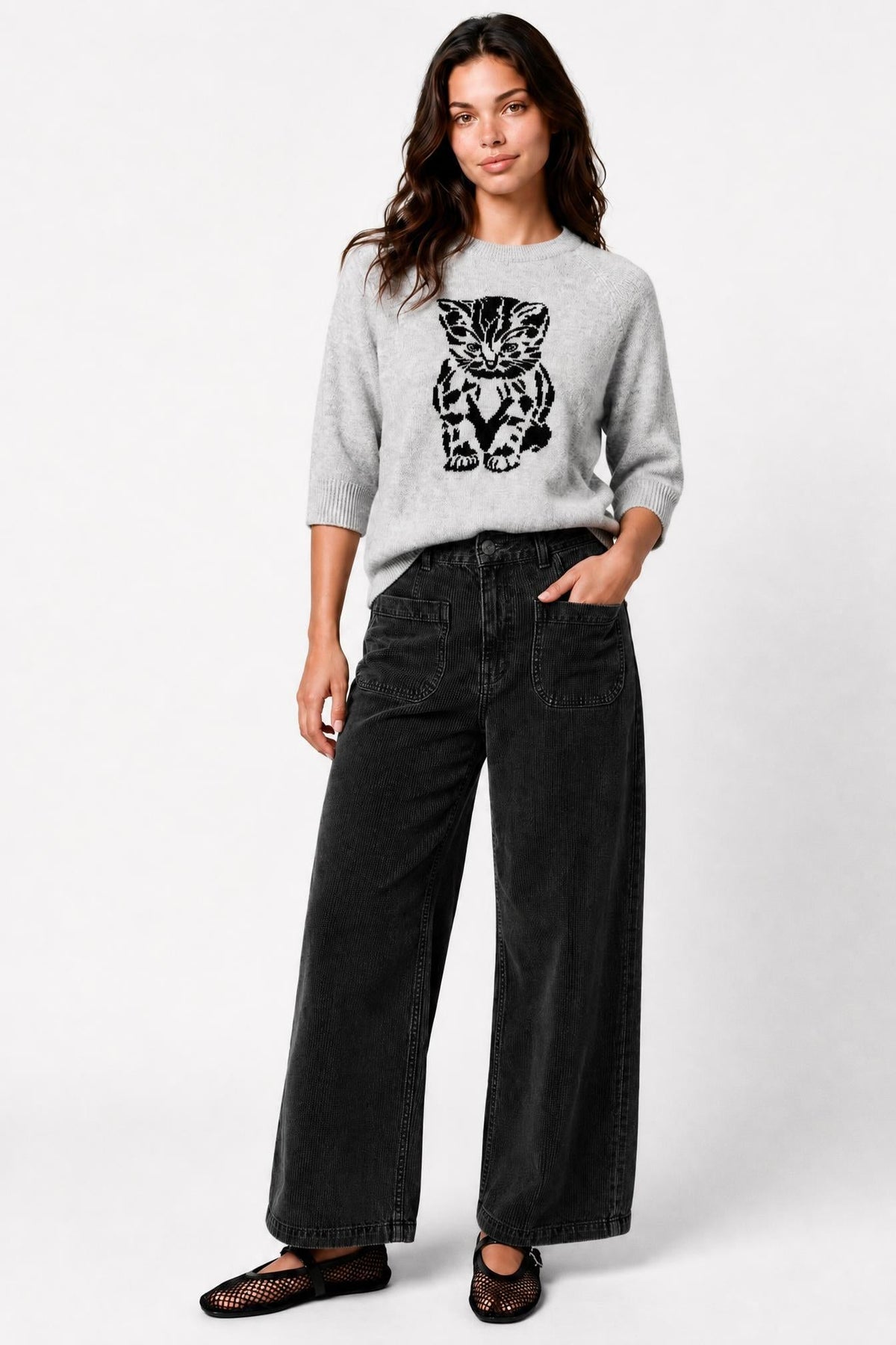 Lucia Corduroy Pants – also available in Dark Grey