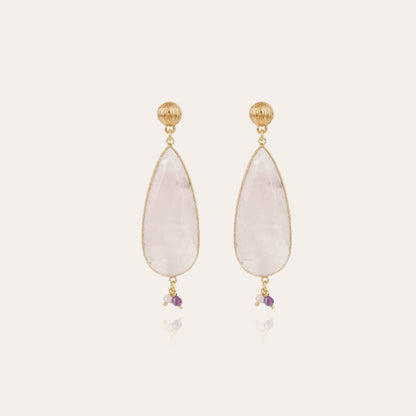 PINK QUARTZ DROP EARRINGS