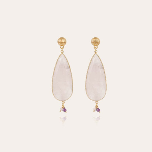 PINK QUARTZ DROP EARRINGS