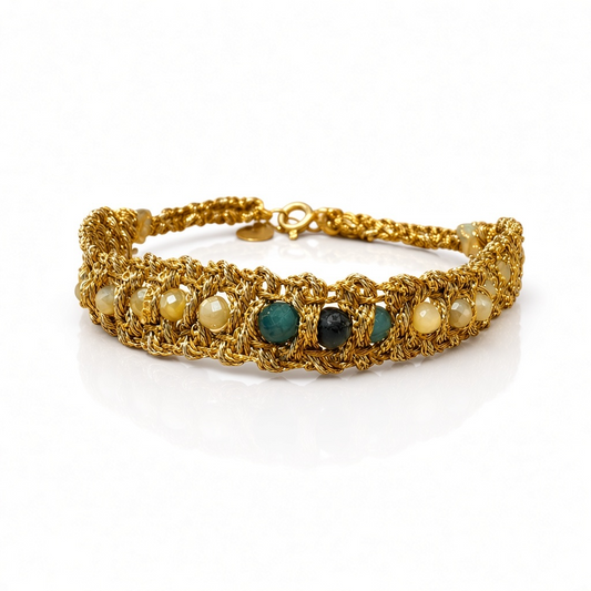 Candy Bracelet Moonstone & Blue Tourmaline