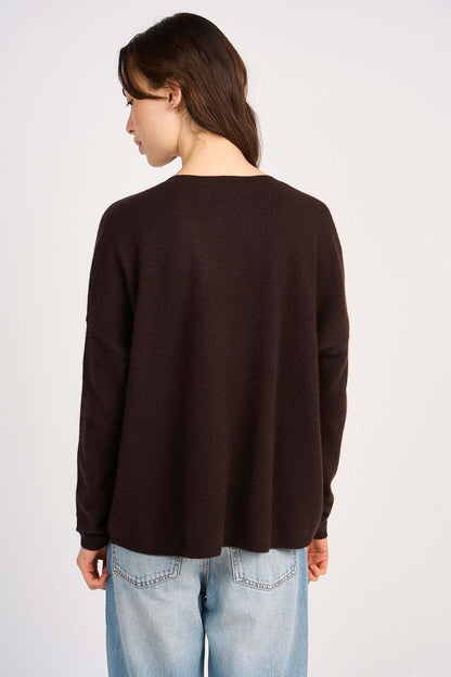 MONJACKOE CASHMERE SWEATER CHOCO