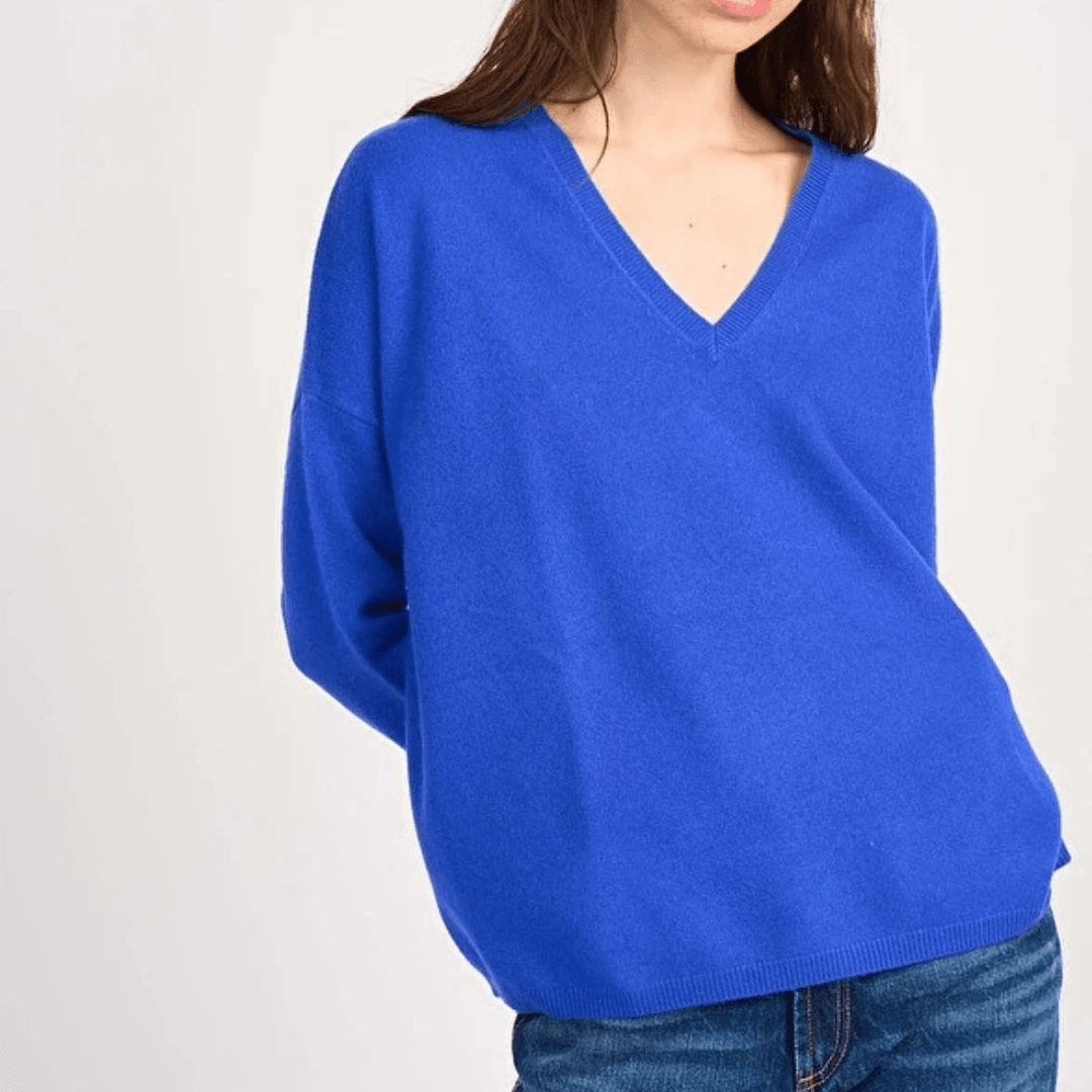 MONJACKOE CASHMERE SWEATER BLUE