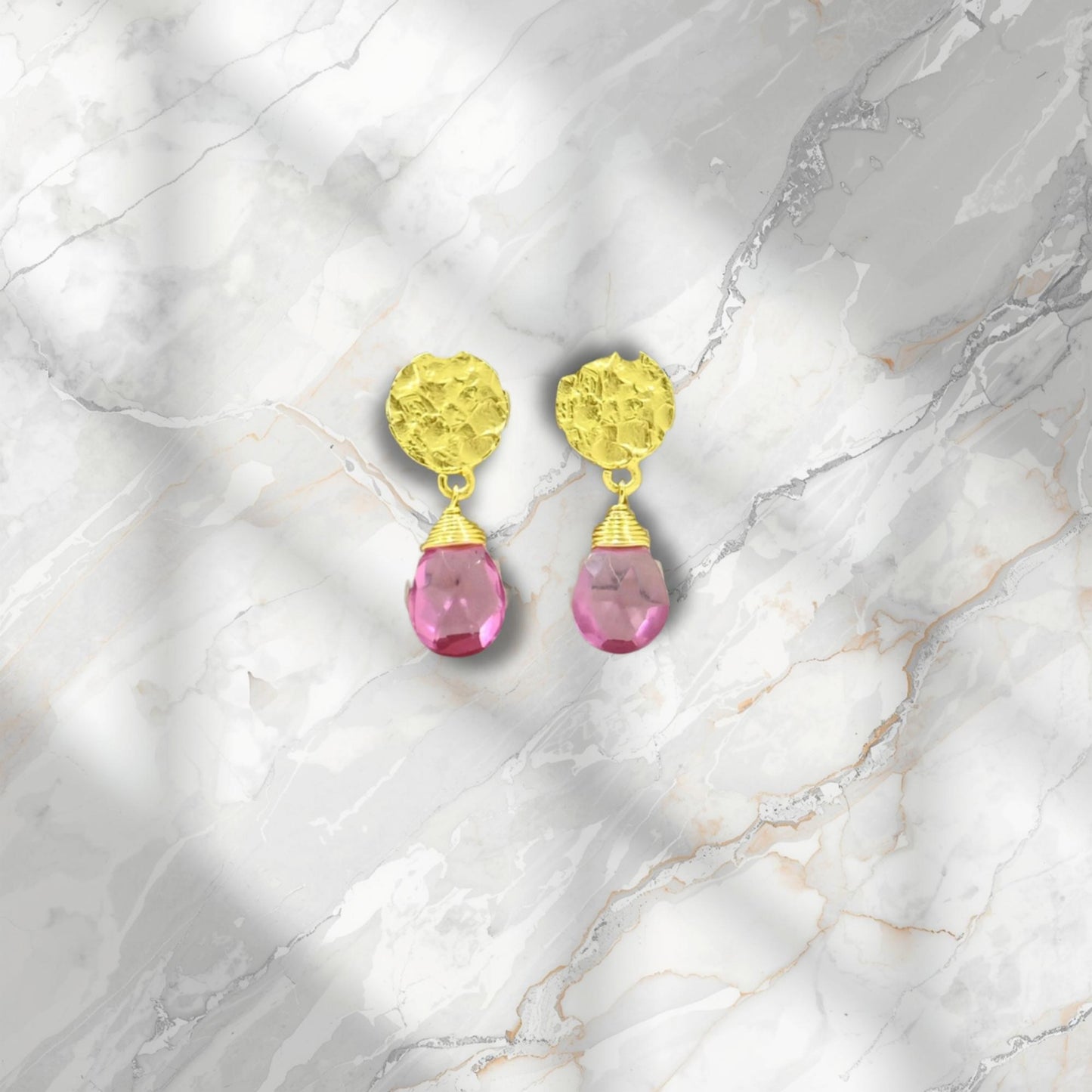 Abigail Earrings Pink Tourmaline