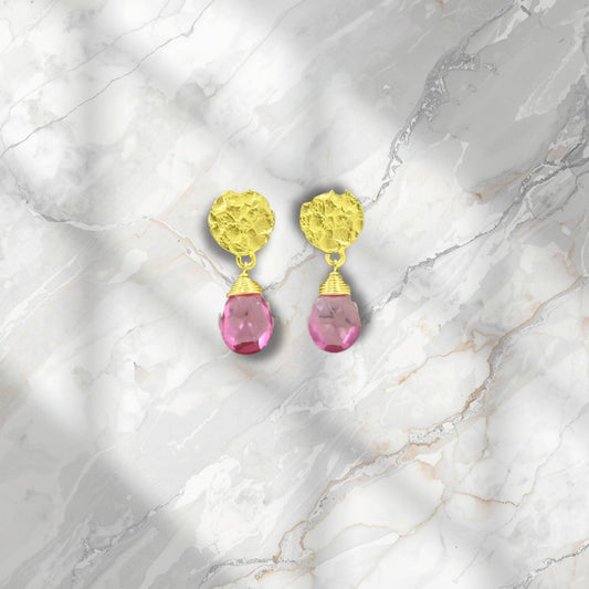 ABIGAIL EARRINGS PINK TOURMALINE