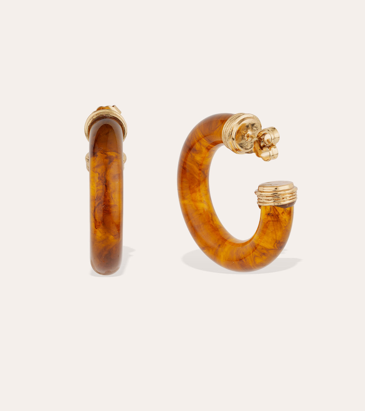 Turner Acetate Hoop Earrings Tortoise