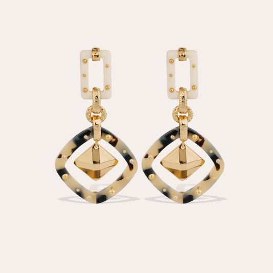 Escale Small Earrings Ivory & Tortoise