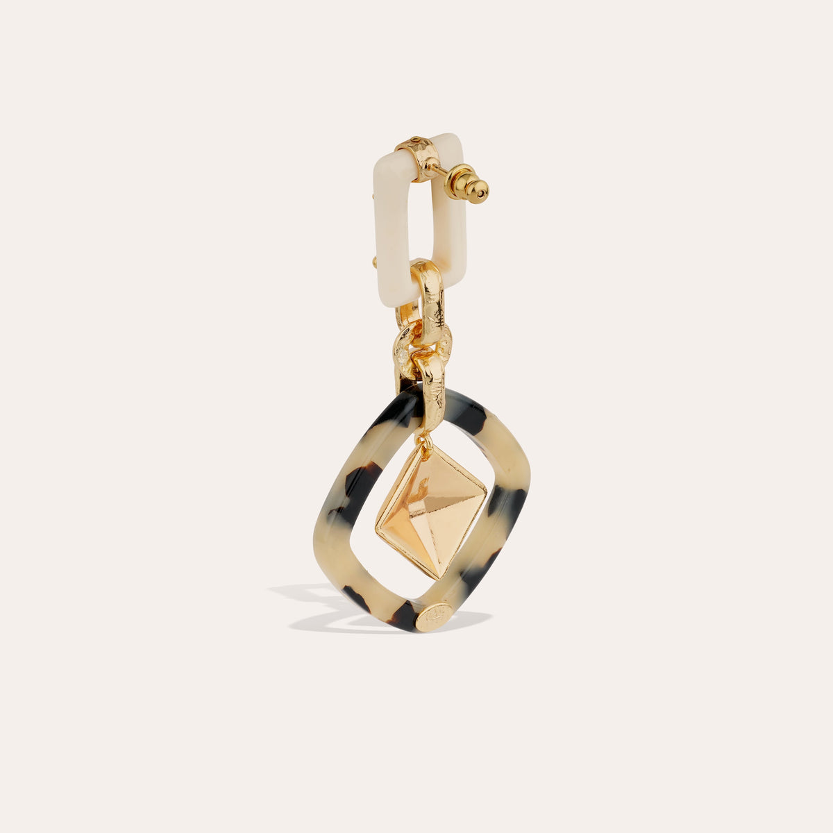 Escale Small Earrings Ivory & Tortoise