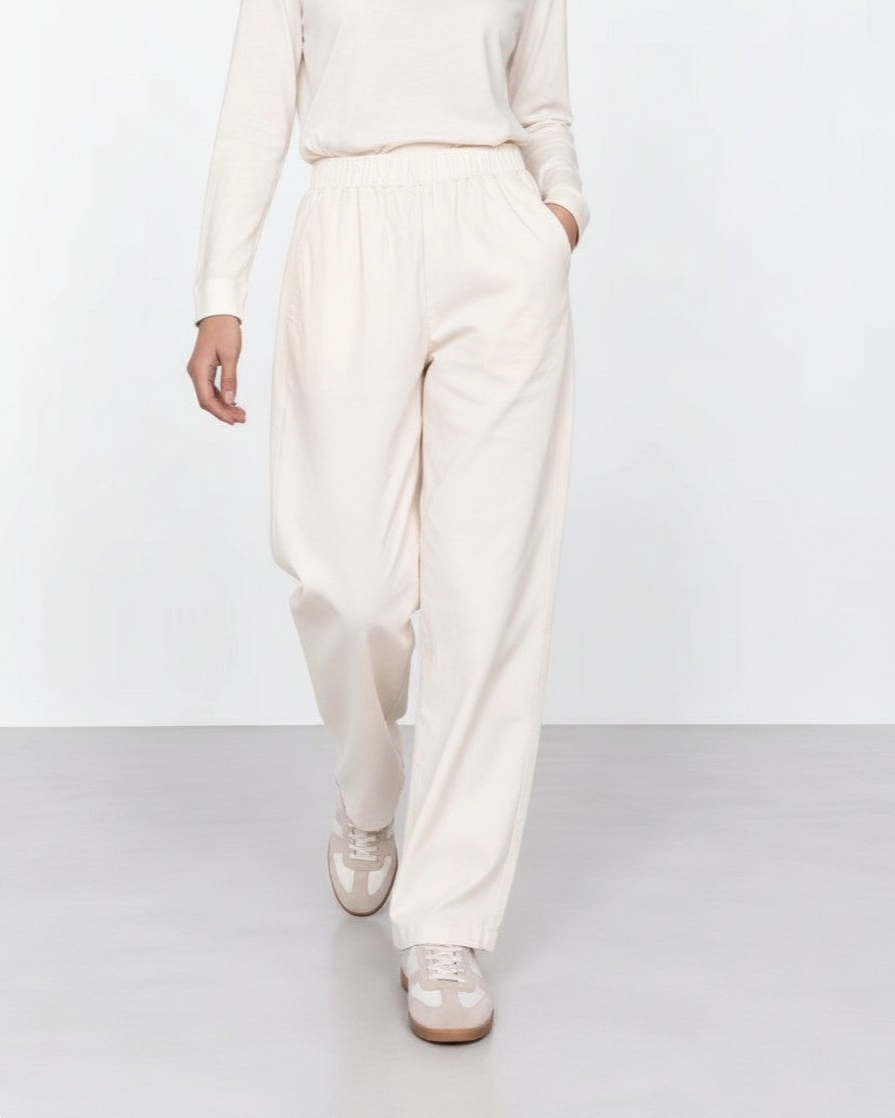 Alma Poplin Pants Offwhite