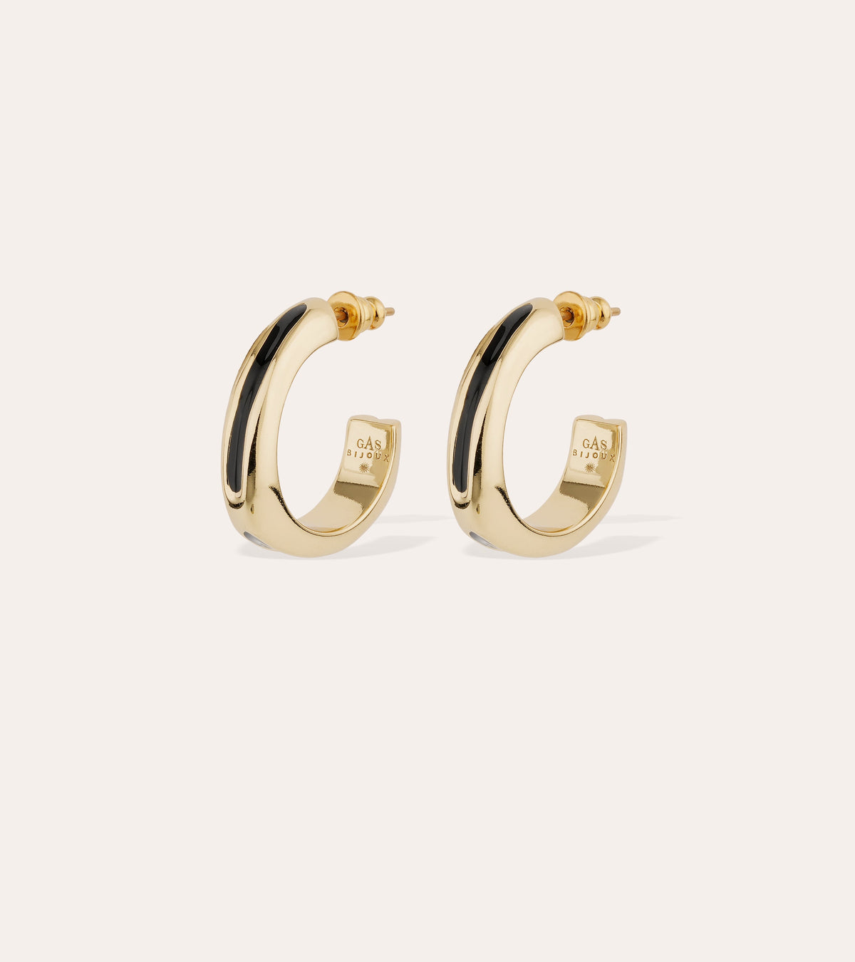 Suerte Hoop Earrings Black