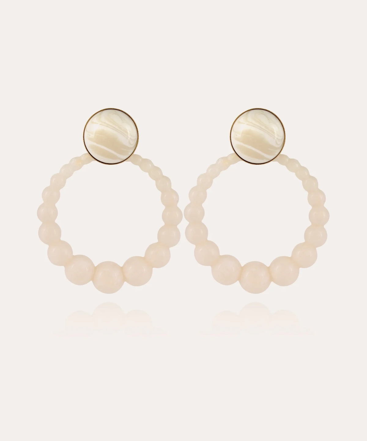 Andy Large Earrings Ivory