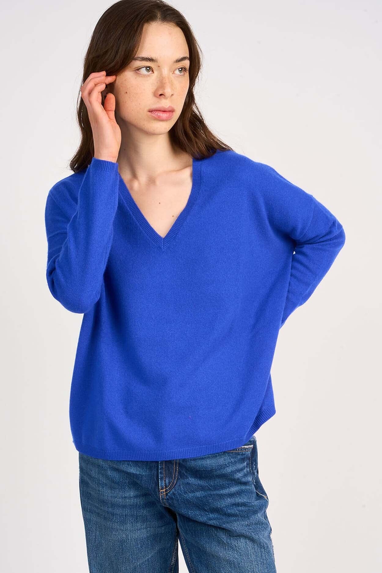 MONJACKOE CASHMERE SWEATER BLUE