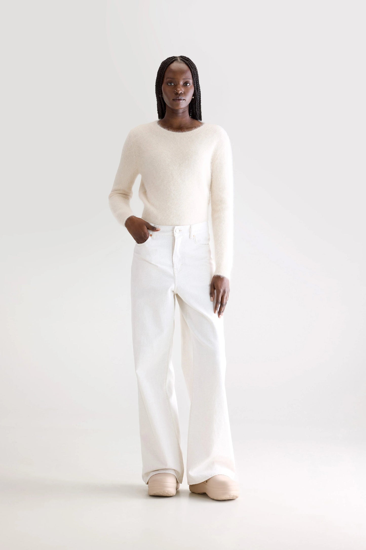 PARTHE JEANS WHITE DENIM