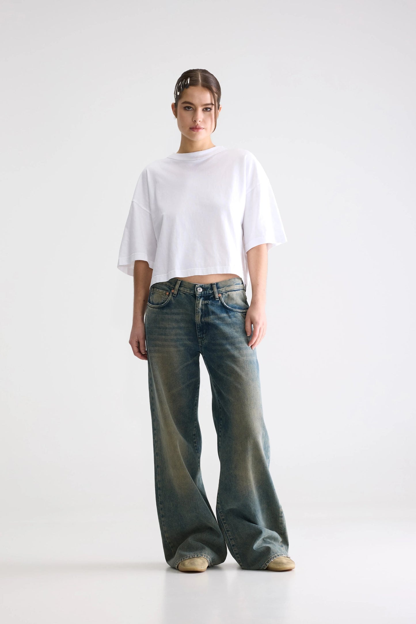 Kansas Wide Jeans Dusty Blue