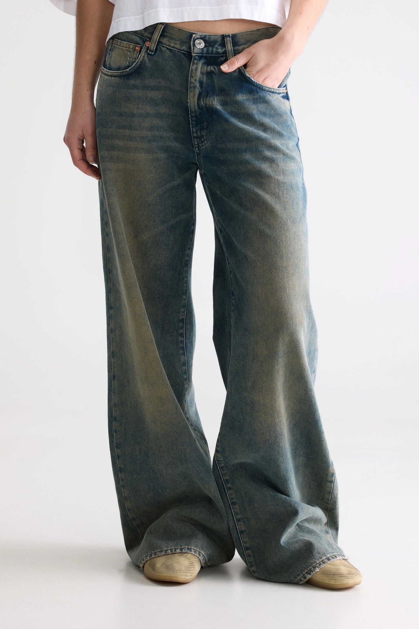 Kansas Wide Jeans Dusty Blue