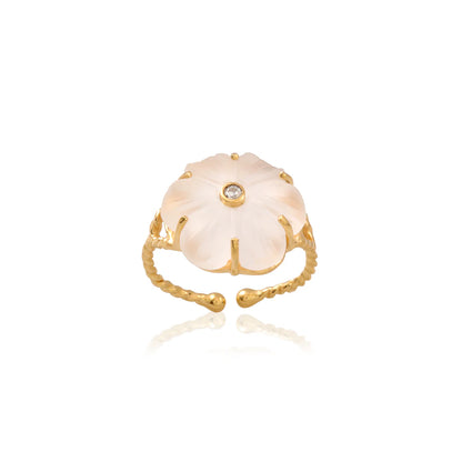 IRIS RING PINK CHALCEDONY