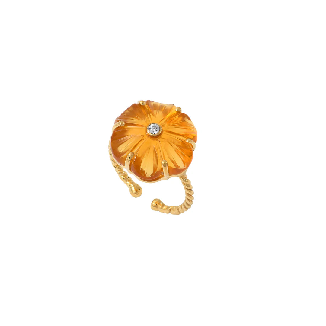 IRIS RING ORANGE CITRINE