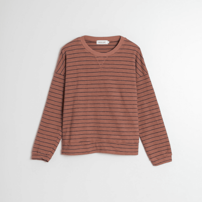 LARA SWEATSHIRT RUST STRIPES