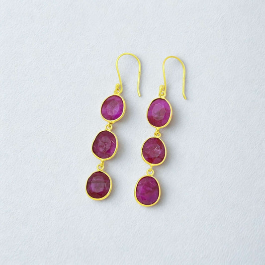 Cherry Earrings Sillimanite