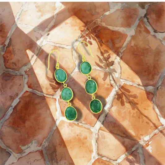 Cherry Earrings Amazonite
