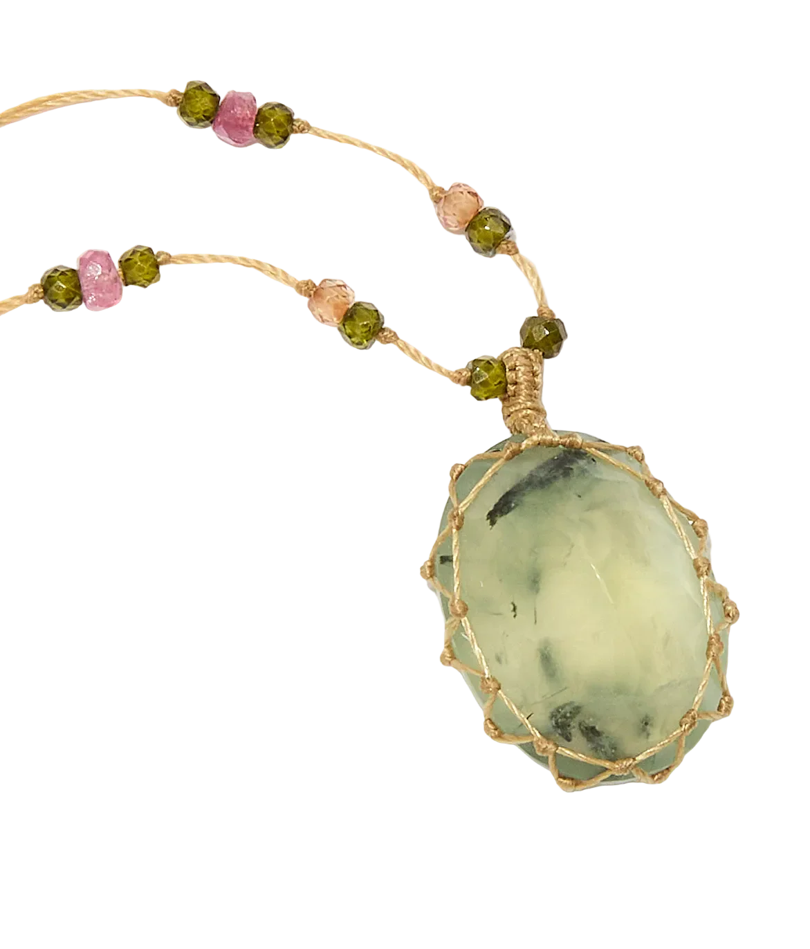 Phrenite Tibetan Necklace