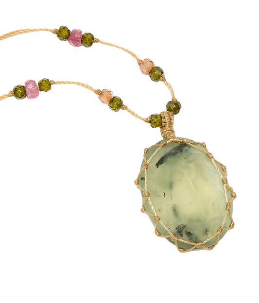 Phrenite Tibetan Necklace