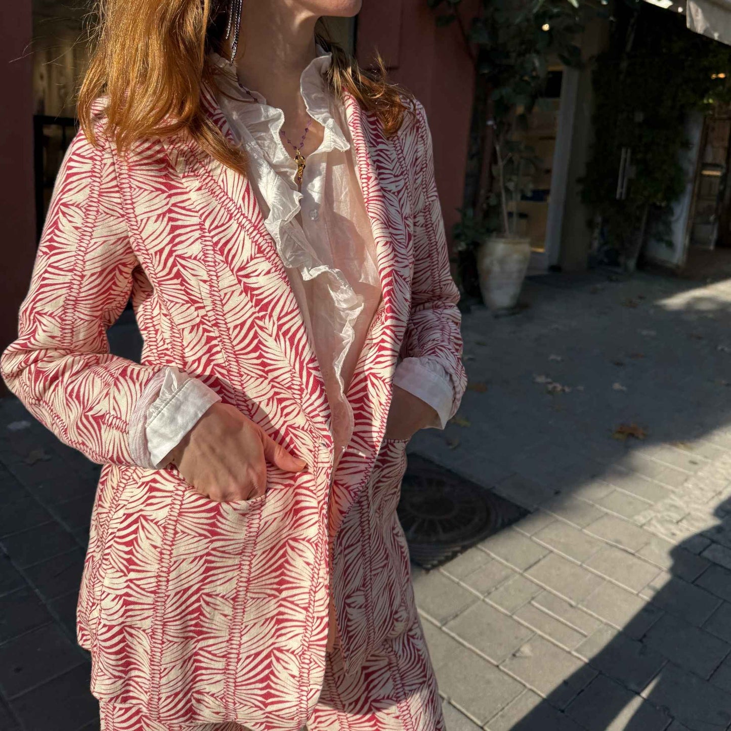 VEPO JACKET PINK PRINT