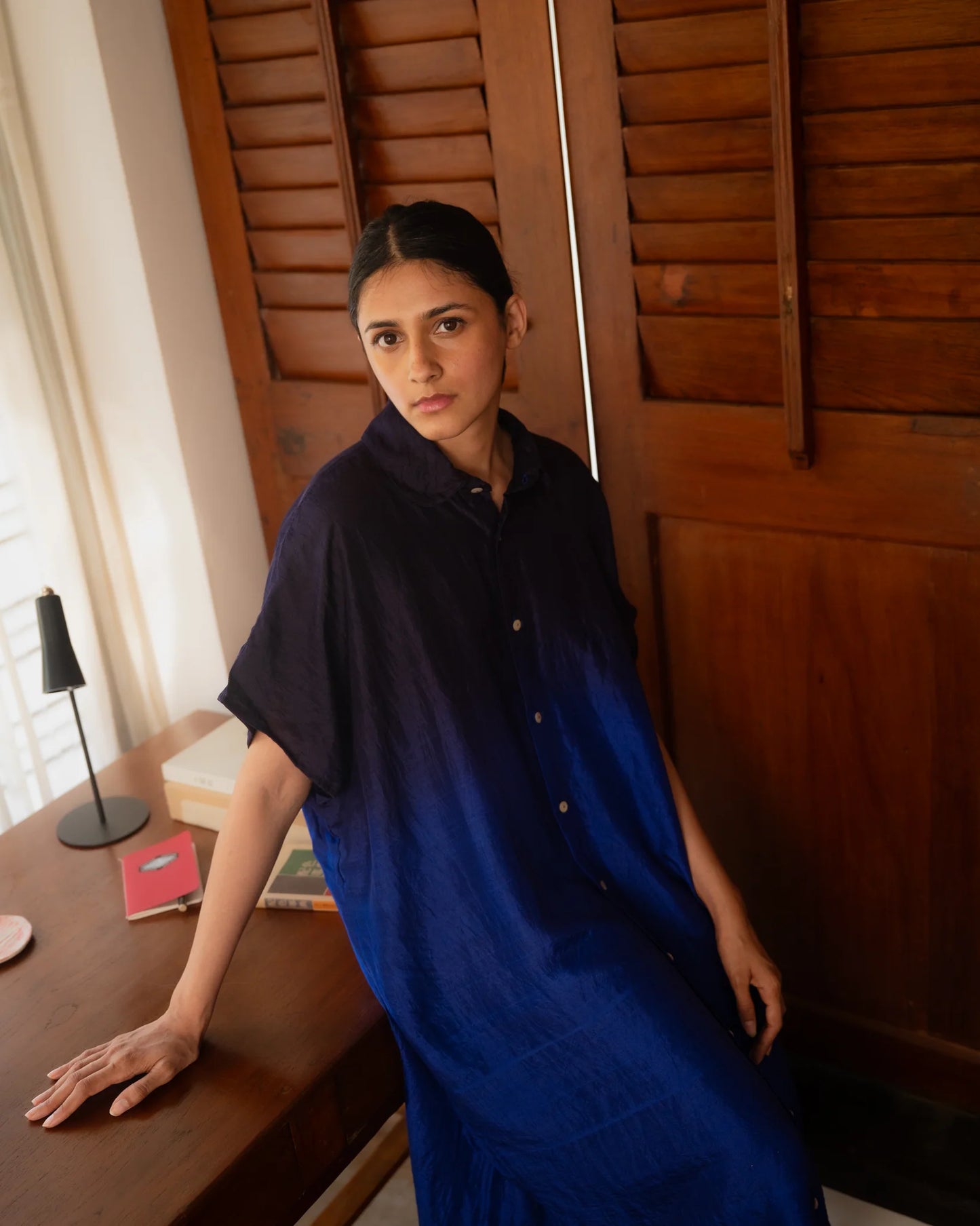 Sarah Dress Navy Ombre