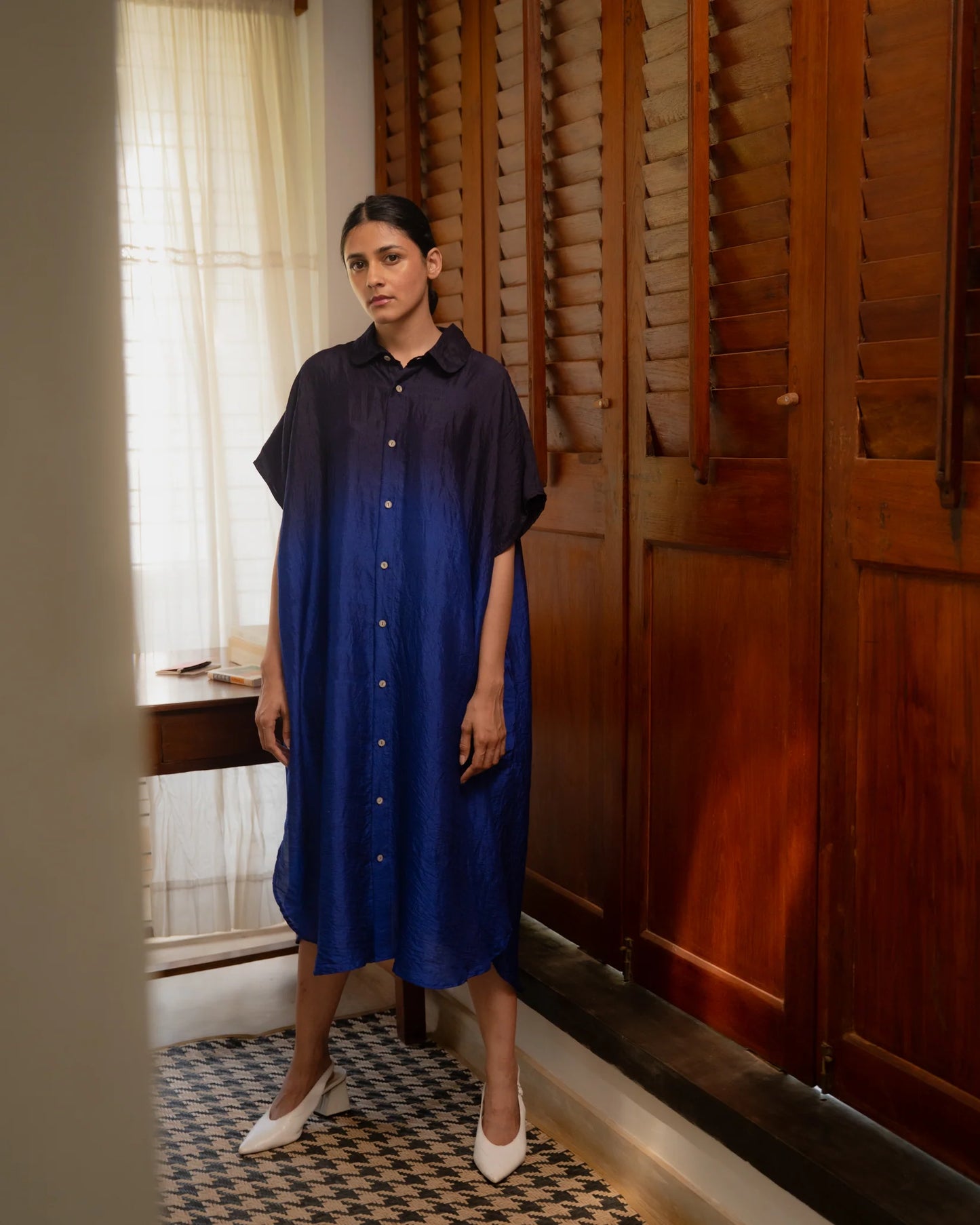 Sarah Dress Navy Ombre
