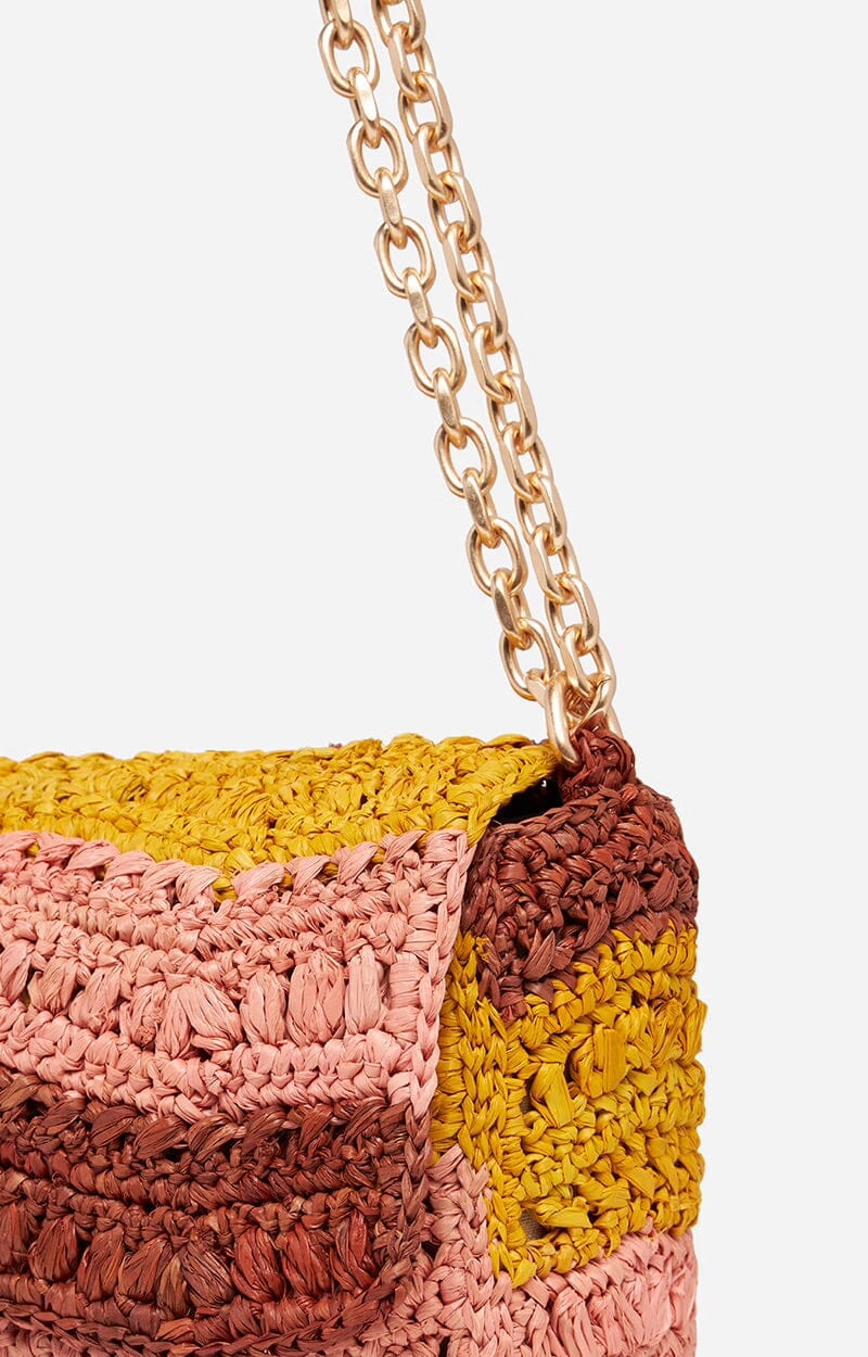 RAFFIA MOON BAG