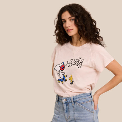 SNOOPY MUSICAL T-SHIRT BABY PINK