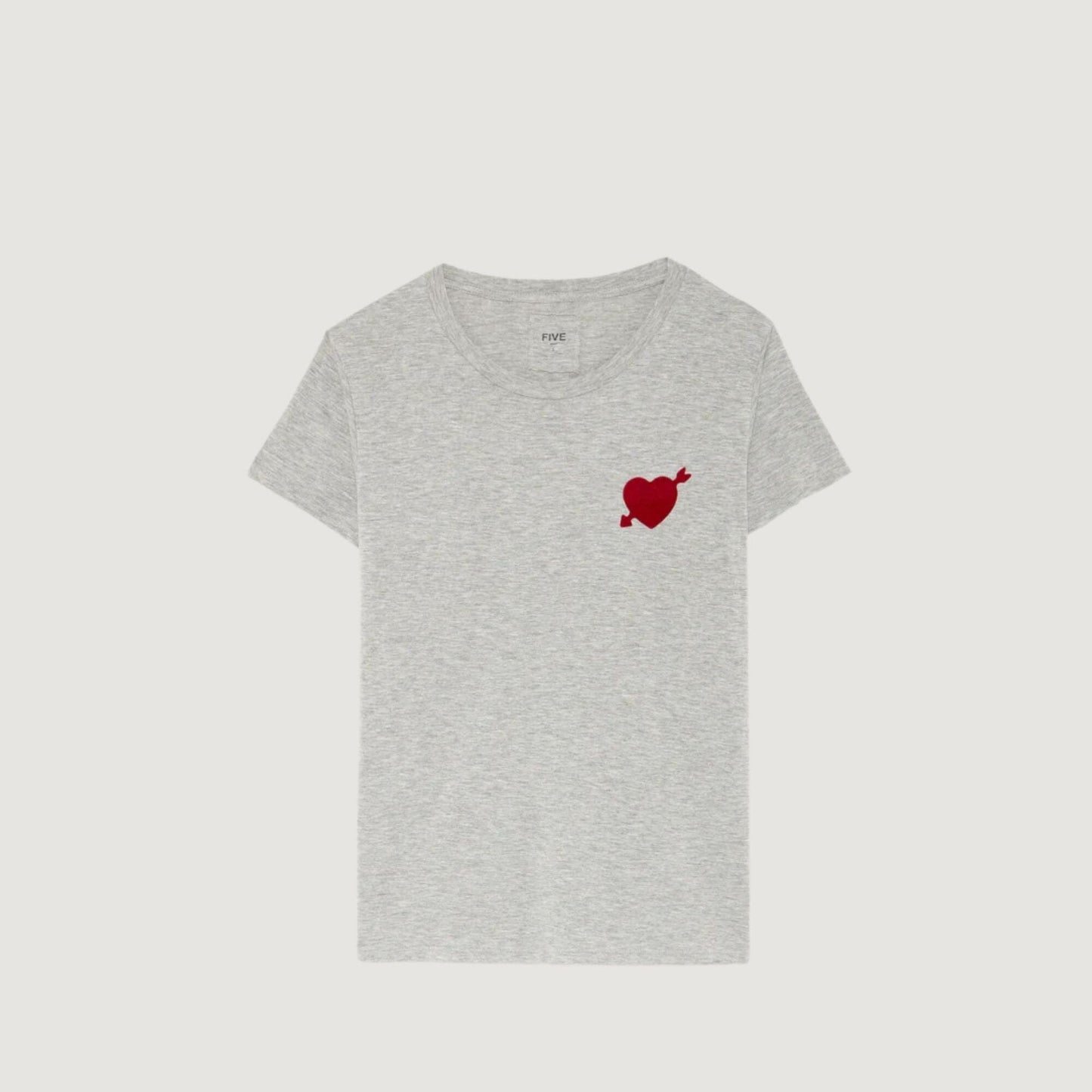 HEART T-SHIRT GREY