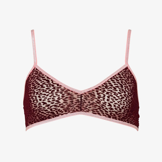 GEORGIA BRA WINE TULLE