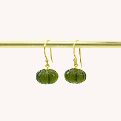 TOURMALINE GLOBE EARRINGS