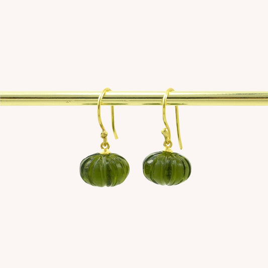 TOURMALINE GLOBE EARRINGS