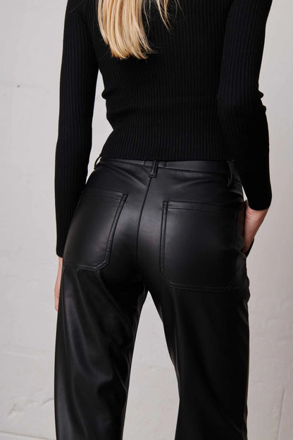 MILAN FAUX LEATHER PANTS