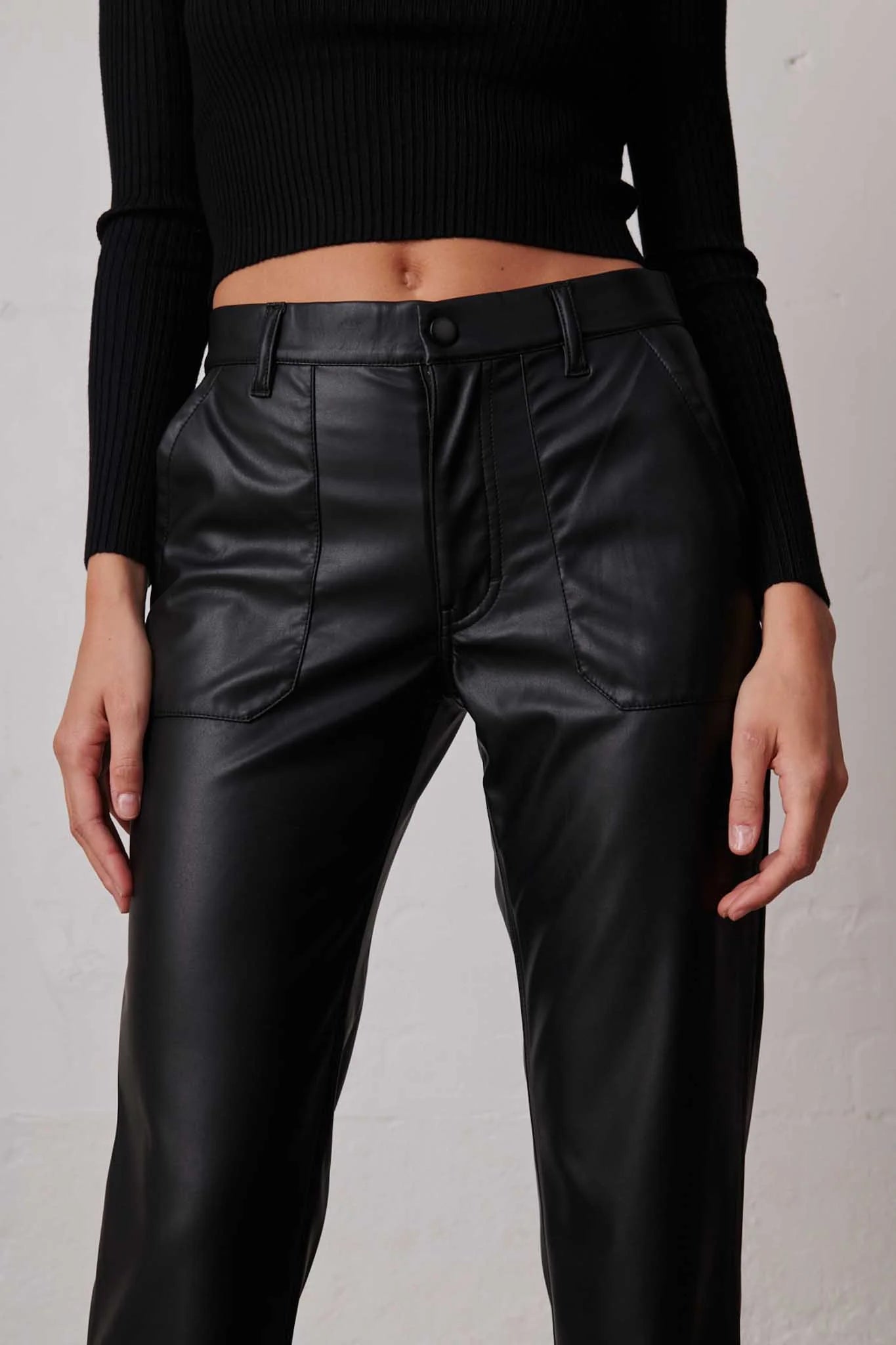 MILAN FAUX LEATHER PANTS