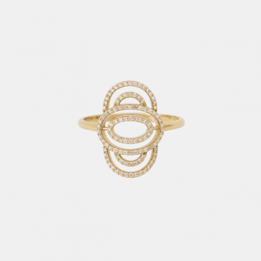 SMALL TWIRL RING 18K