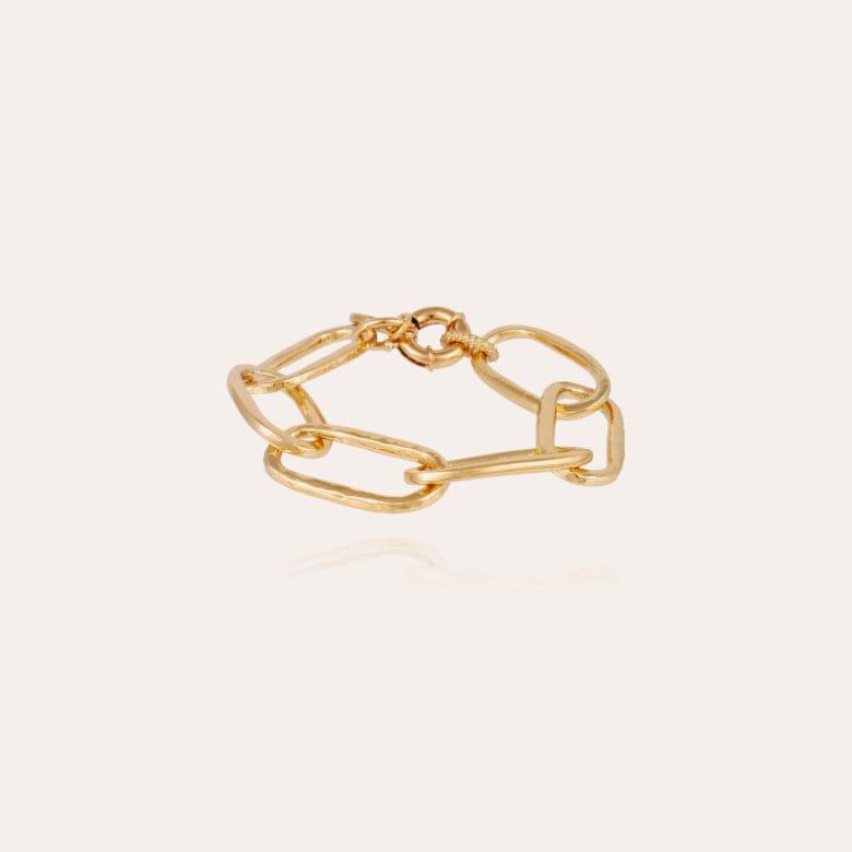 OVAL CHAIN GOLD BRACELET