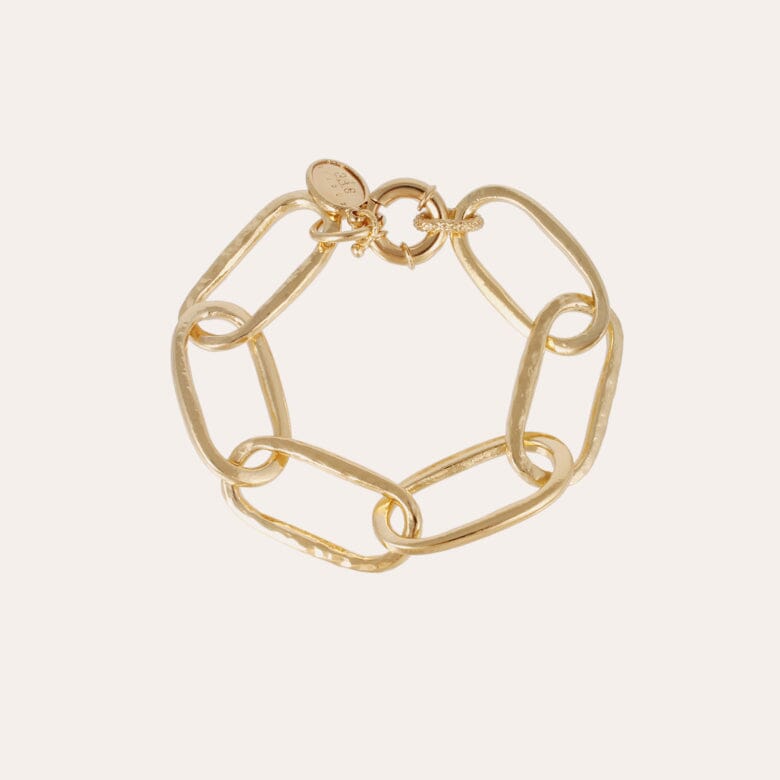 OVAL CHAIN GOLD BRACELET