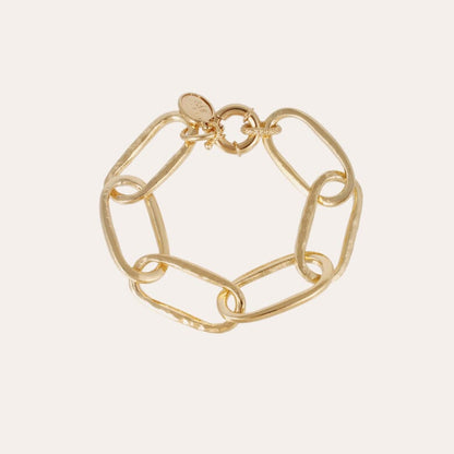 OVAL CHAIN GOLD BRACELET