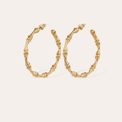 BAMBOU HOOPS GOLD EARRINGS