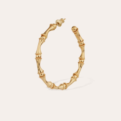 BAMBOU HOOPS GOLD EARRINGS